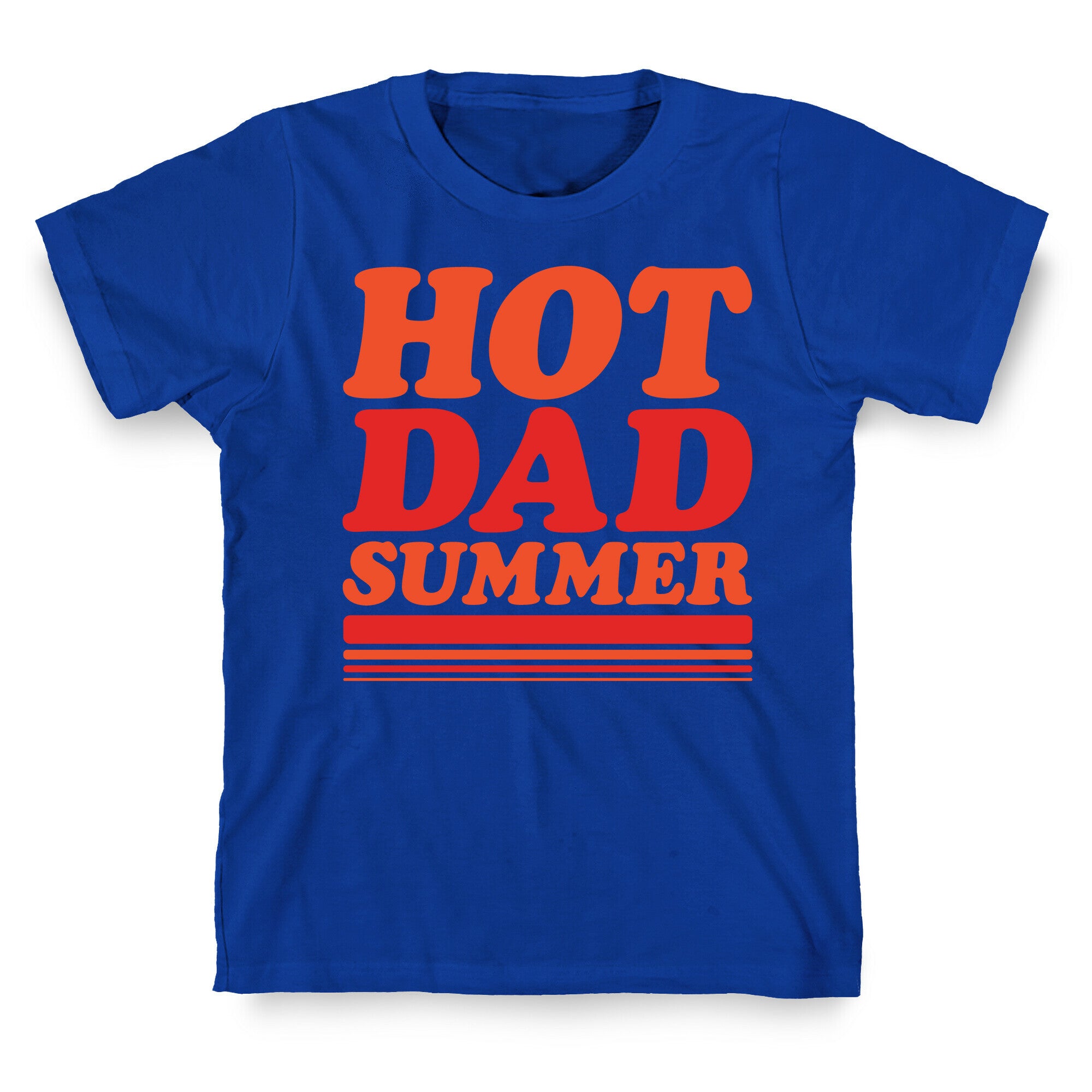 Hot Dad Summer Parody White Print T-Shirt
